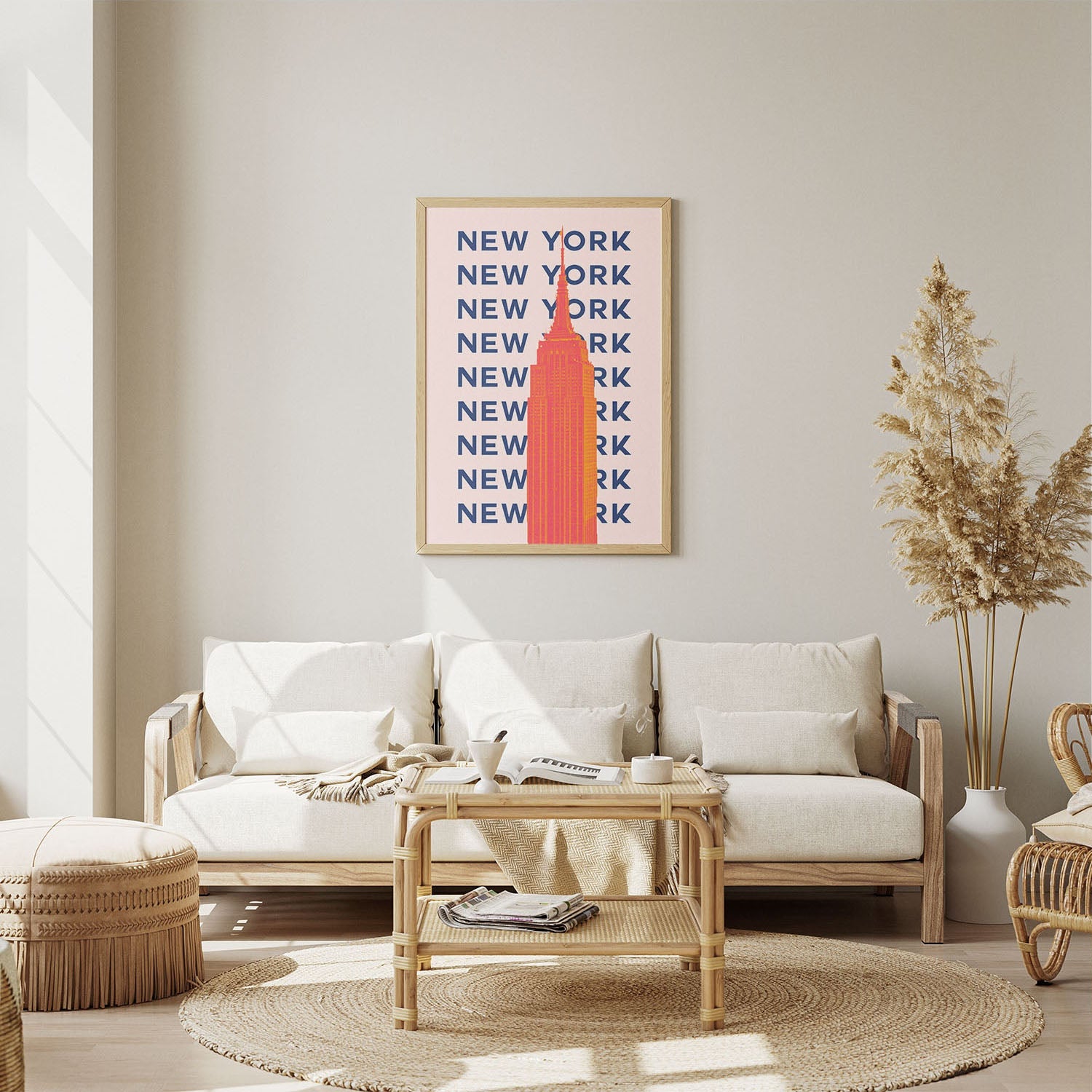 Wes Co Gallery Poster New York City Colorful Travel 8 x 10" Home Goods - Travel Illustrations Edge to edge Art Print