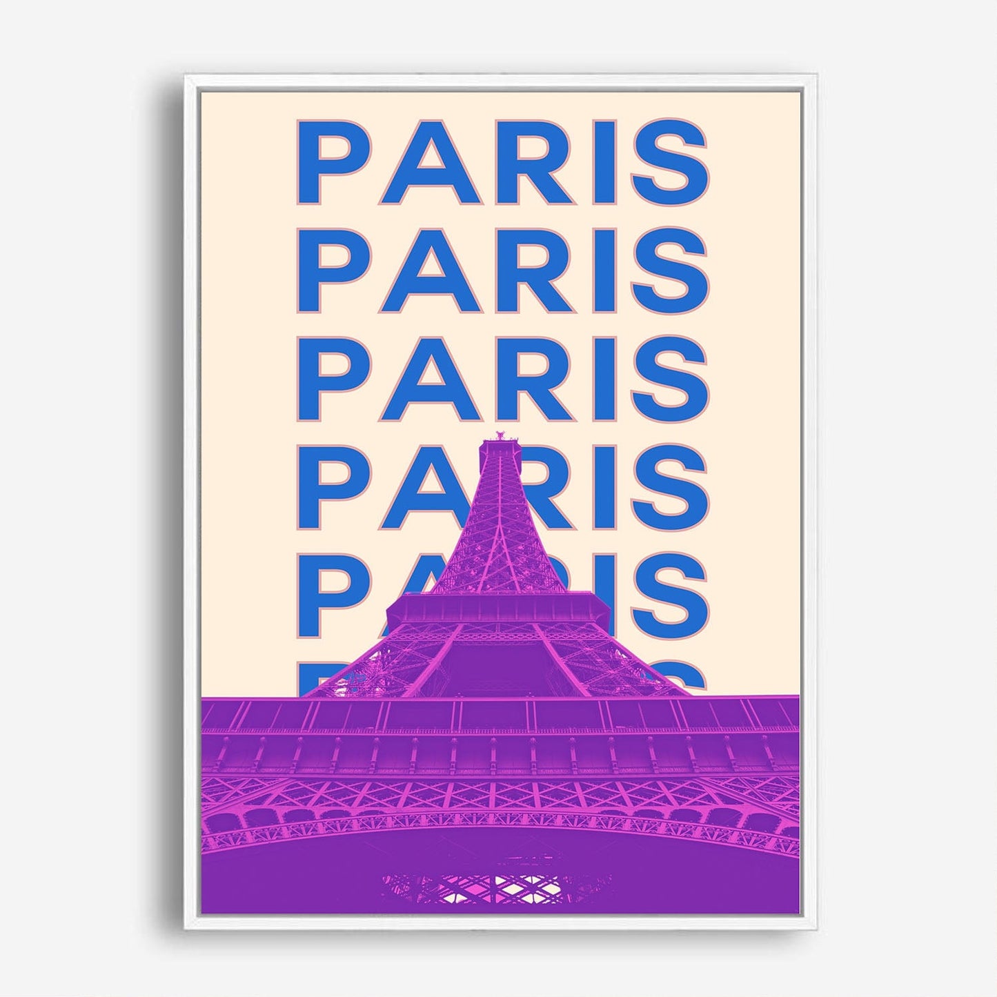 Wes Co Gallery Poster Paris City Colorful Travel 5 x 7" Home Goods - Travel Illustrations Edge to edge Art Print