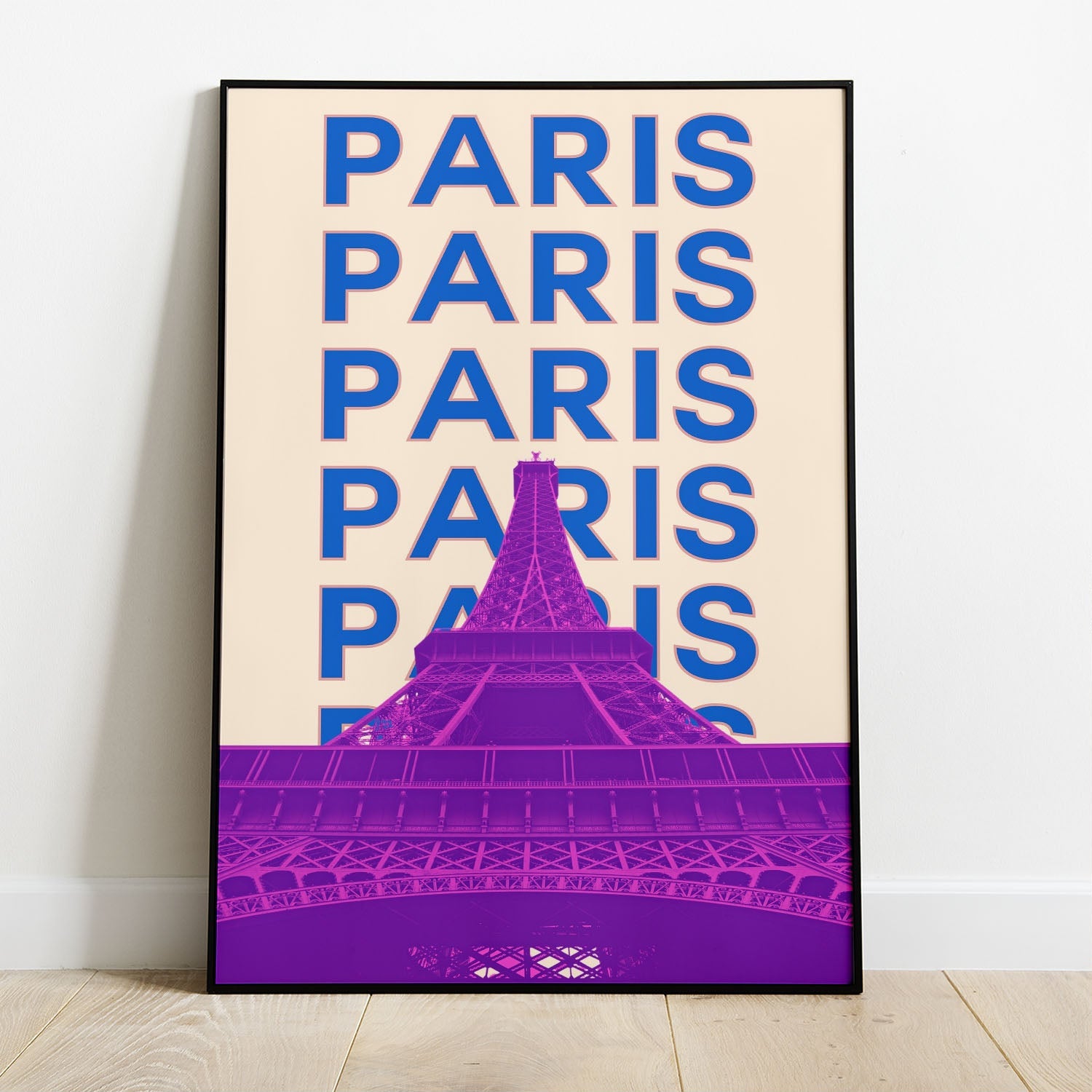 Wes Co Gallery Poster Paris City Colorful Travel 8 x 10" Home Goods - Travel Illustrations Edge to edge Art Print