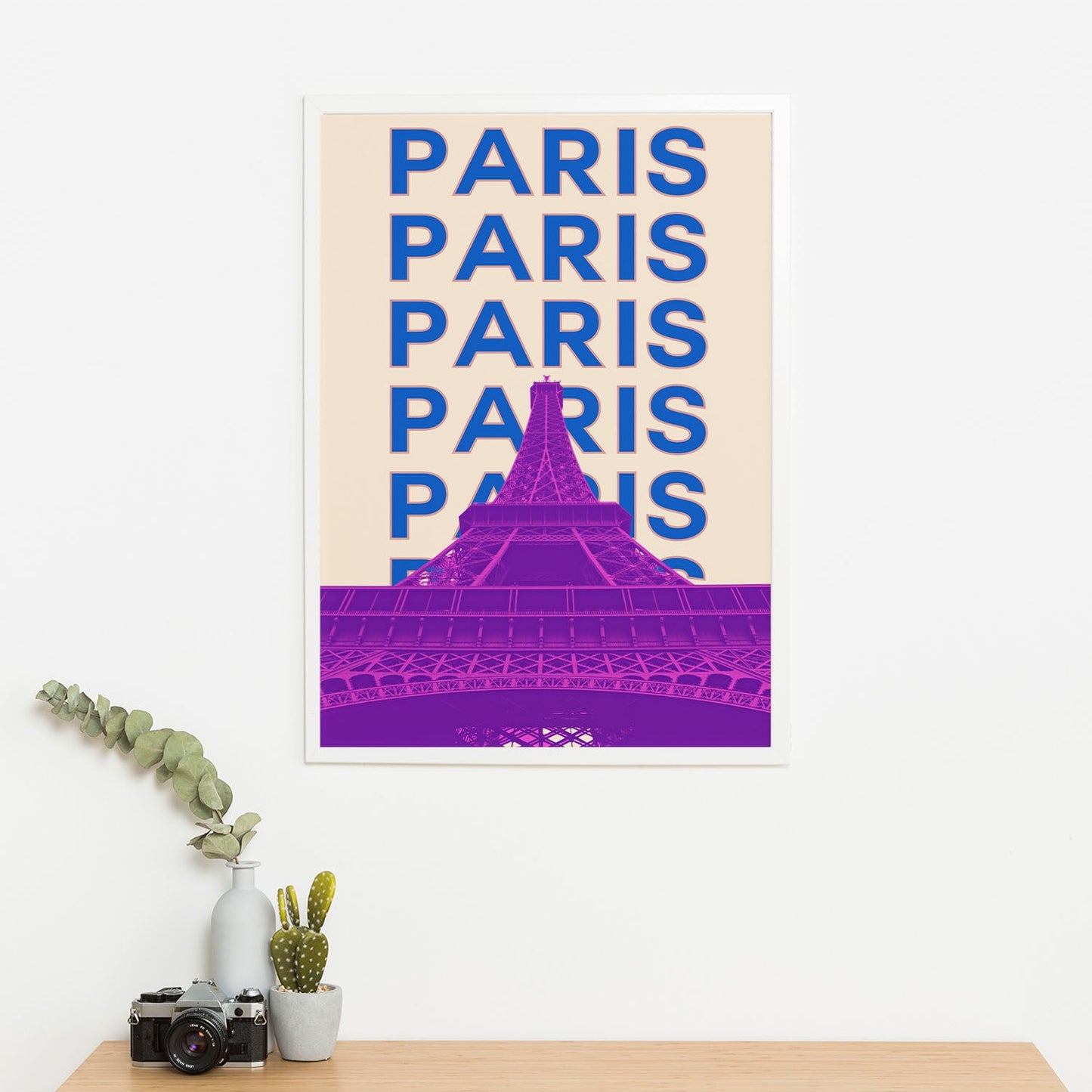 Wes Co Gallery Poster Paris City Colorful Travel 16 x 20" Home Goods - Travel Illustrations Edge to edge Art Print